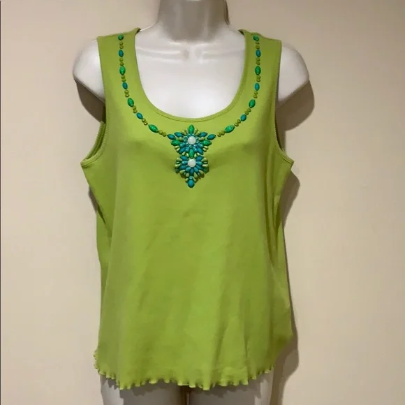 Ruby Rd beaded top - Picture 1 of 6